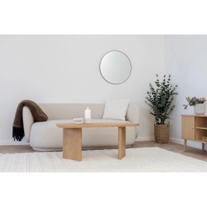 Oglinda de perete Jersey, Negru, 60x60x0.5 cm