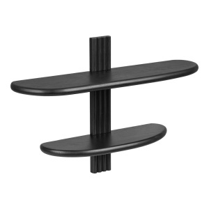 Raft de perete Aliano, Negru, 17.5x65x42.5 cm - Img 4