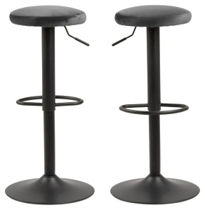 Scaun de bar Finch, Gri, 82x40x40 cm - Img 3