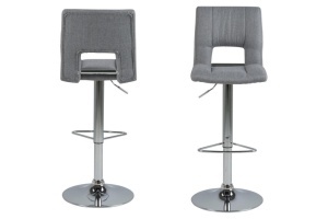 Scaun de bar Sylvia V1, Gri, 115x41.5x52 cm - Img 3