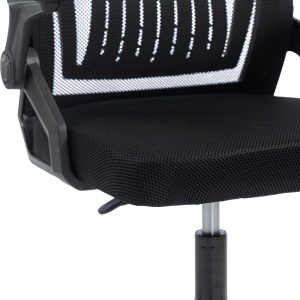 Scaun de birou, Plymot, Negru, 58x48x122 cm - Img 9