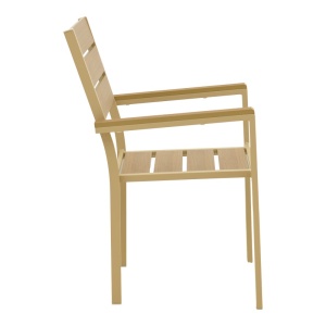 Scaun de gradina stivuibil, Breze, Natural, 60x57.5x88 cm - Img 4