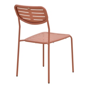 Scaun de gradina stivuibil, Deraby, Caramiziu, 45.5x52.5x83 cm - Img 3