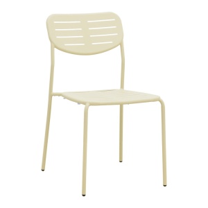 Scaun de gradina stivuibil, Deraby, Crem, 45.5x52.5x83 cm