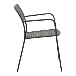 Scaun de gradina Stivuibil, Federal, Negru, 58x57x81.5 cm - Img 4