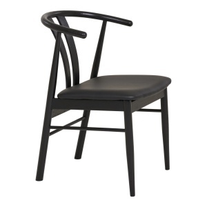 Scaun dining Artenara, Negru, 56x51x77 cm