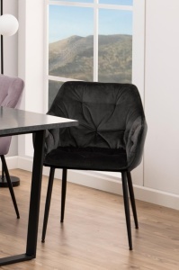 Scaun dining Brooke V1, Gri, 83x58x55 cm - Img 2
