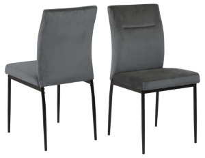 Scaun dining Demi, Gri, 90.5x45x55 cm - Img 3