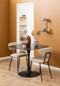 Scaun dining Denise, Bej, 78.5x43.5x53 cm