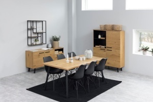 Scaun dining Eris, Negru, 85.5x48.5x54 cm - Img 2