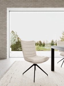 Scaun dining Grafton, Bej, 96.5x50.5x65 cm