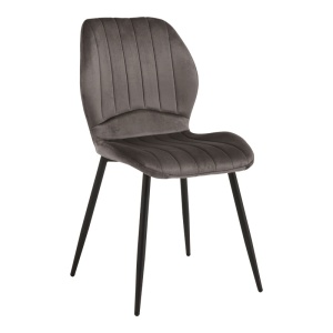 Scaun dining Jelour, Gri inchis, 54.5x55x84.5 cm