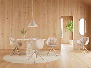 Scaun dining Lenny, Bej, 80x55x57 cm - Img 2