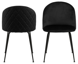 Scaun dining Louise, Negru, 80.5x49.5x54 cm - Img 4