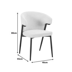 Scaun Ezande, Antracit, 48x55x81.5 cm - Img 5