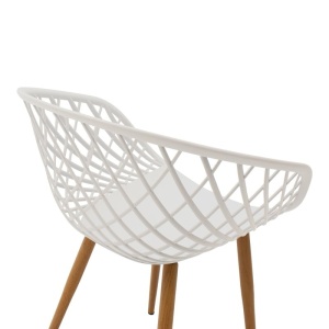 Scaun Ezra Pako Alb 62.5x56x82 cm - Img 5
