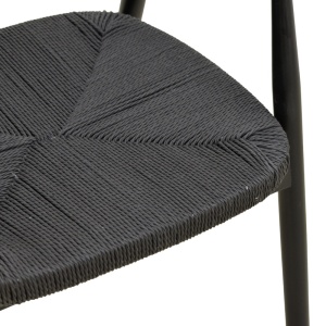 Scaun Gernine, Negru, 56x49x73 cm - Img 8