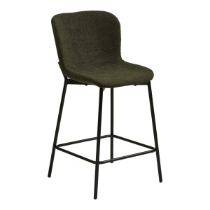 Scaun inalt pentru insula de bucatarie Maceda, Verde inchis, 55x47x95 cm - Img 5