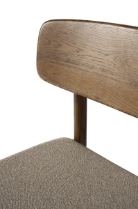 Scaun LIVO, Stejar inchis, 55x82x46 cm