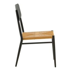 Scaun stivuibil, Giardino, Negru, 56x45x82 cm - Img 4
