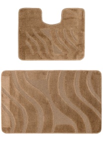 Set 2 covorase baie antiderapante Multiform, Symphony, Maro, 50x80 cm, Delta 2546