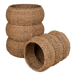 Set 2 piese Cosuri Sarbas, Natural, 35x35x45 cm
