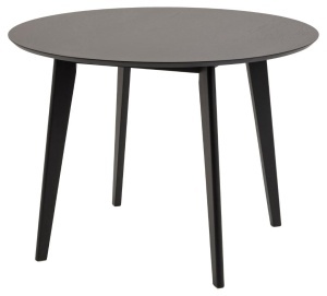 Set 5 piese Masa dining si Scaune Roxby, Negru, 76x105x105 cm - Img 4