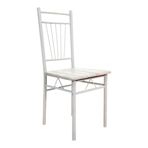 Set masa si scaune dining 5 buc. Roza, Alb, 110x60x90 cm - Img 3