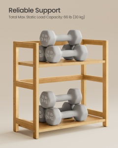 Suport pentru condimente, Bambou, Songmics, Natural, 41x18.6x41 cm - Img 5