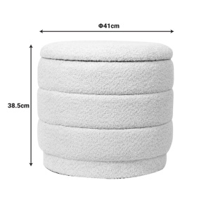 Taburet cu depozitare, Bettia, Mint, 41x41x38.5 cm - Img 4