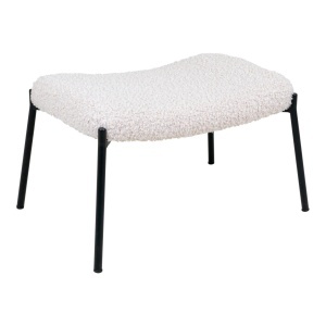 Taburet Glasgow, Alb, 42.5x63x39 cm - Img 5
