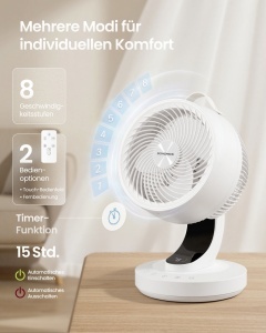 Ventilator, Island, Songmics, Alb, 25x26x38.4 cm - Img 4