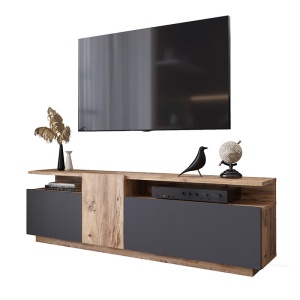 Έπιπλο TV Elana Sonoma-Ανθρακί 150x29.5x46.3cm