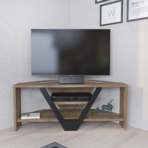 Έπιπλο TV Karin-Walnut, Μαύρο