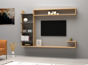 Έπιπλο TV Noble-Sapphire, Ανθρακί