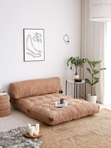 Αναδιπλούμενος καναπές 2 θέσεων Fold Καφέ 120x79x75 cm - Img 2