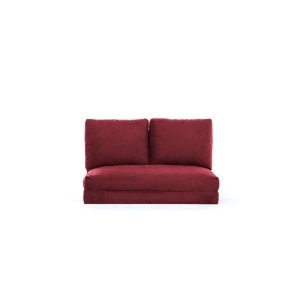 Αναδιπλούμενος καναπές 2 θέσεων Taida Καφέ 120x68x26 cm - Img 3