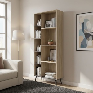 Βιβλιοθήκη Boho Zezan, Sonoma, 76.5x30x200.5 cm