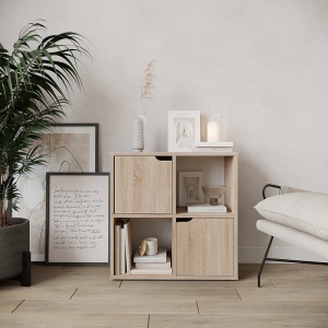 Βιβλιοθήκη Bookel, Pako World, Sonoma, 59x27x60 cm - Img 2