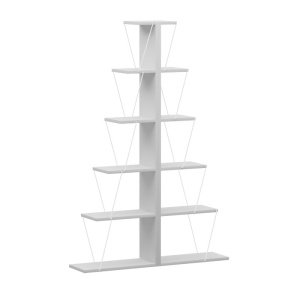 Βιβλιοθήκη mini Tars λευκή 130x22x146 cm