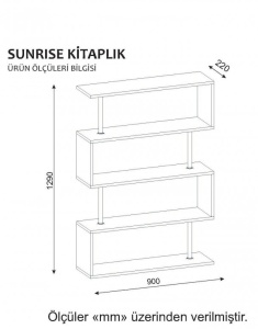 Βιβλιοθήκη Sunrise - Λευκή - Img 3
