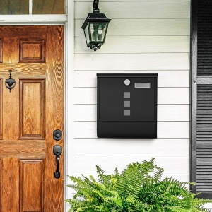 Γραμματοκιβώτιο Songmics, 24 x 30 cm, Black, διαμέρισμα για εφημερίδα - Img 6