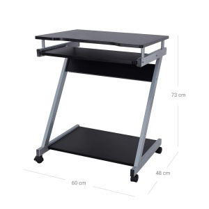 Γραφείο Vasagle Μαύρο 60x48x71.5 cm - Img 5