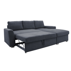 Γωνιακός Καναπές Ανθρακί 236x164x88 cm - Img 2