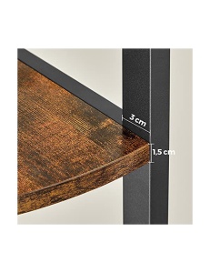 Γωνιακό ράφι, Vasagle, LLS803B01, Rustic Καφέ, 30 x 30 x 150 cm - Img 6