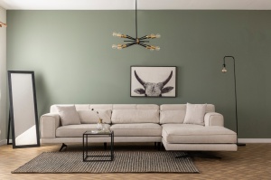 Γωνιακός Καναπές Jivago Μπεζ 308x198x78 cm