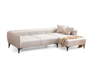 Δεξιός Γωνιακός Καναπές Belissimo Μπεζ 270x140x67 cm - Img 6