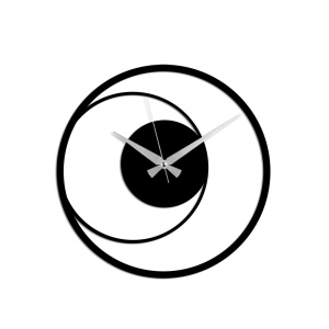 Διακοσμητικό Μεταλλικό Ρολόι Τοίχου Circle Μαύρο 49x49 cm - Img 6