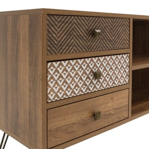 Έπιπλο TV Boho Walnut-Μαύρο - Img 7