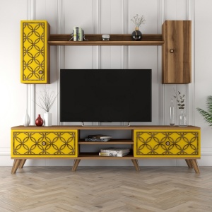 Έπιπλο TV Class S-Walnut, Yellow - Img 4